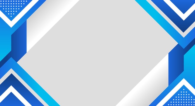 White background with modern blue geometric vector