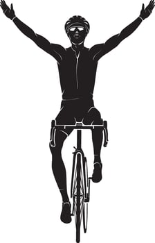 Cyclist Winner Silhouette vector