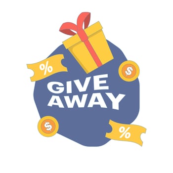 Gift Offer Concept. Gift Banner. Gifts and hampers for festive celebrations and special sales offers. special gift box packages. Flat Cartoon Design Illustration on Background. vector