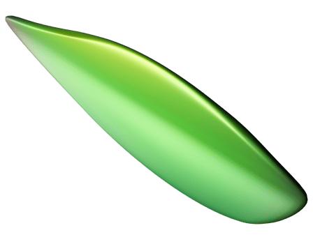 3D green leaf illustration with glossy, organic look, isolated on transparent background. Perfect for eco-friendly, botanical designs, nature themes, environmental or wellness projects. 3d render png