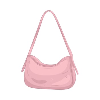Pink shoulder bag vector
