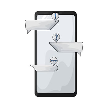 illustration of online conversation box vector