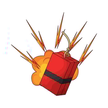 Dynamite bomb explosions illustration vector