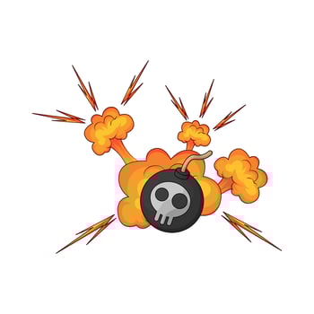 explosion bomb illustration vector