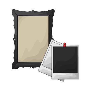 luxury black photo frame illustration vector