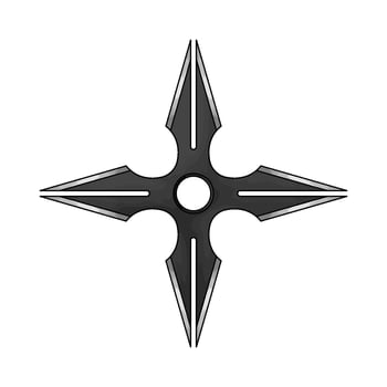 Traditional ninja star shuriken illustration vector