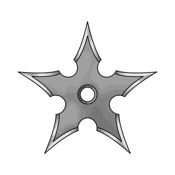 Ninja Training Shuriken illustration vector