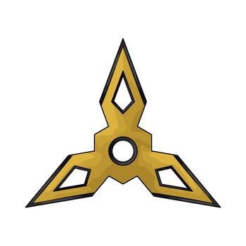 shuriken star ninja weapon vector