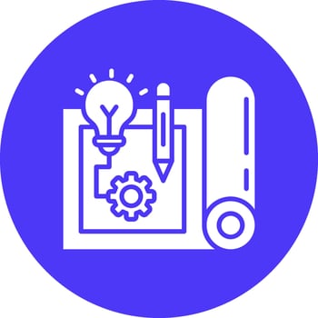 Blueprint Digital Concept Icon vector