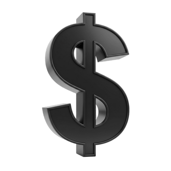 Dollar sign image on a clear background png