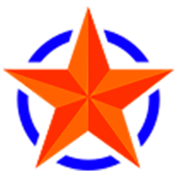 Red star in blue circle symbol, suitable for patriotic designs, national celebrations, flags, banners, logos, decals, and branding projects. png