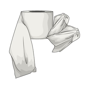 Tissue Toilet Roll vector