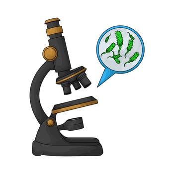 microscope and bacteria vector