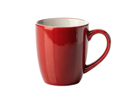 vibrant red mug mockup perfect for showcasing beverages or designs in stylish way png