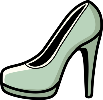 Elegant illustration of a high heel stiletto shoe in pastel color. Perfect for fashion, shopping, or feminine design projects. png