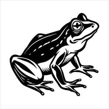 Frog ready to jump vector