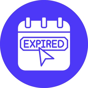 Expired Shadowed Icon Style vector