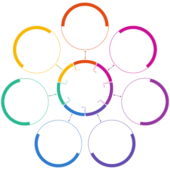 Infographic with 7 steps, options. png