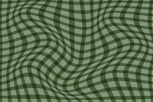 simple abstract light deep ancient color line plaid check tartan gingham wavy line pattern that can be used as a background or texture warped green checkered grid illusion vector
