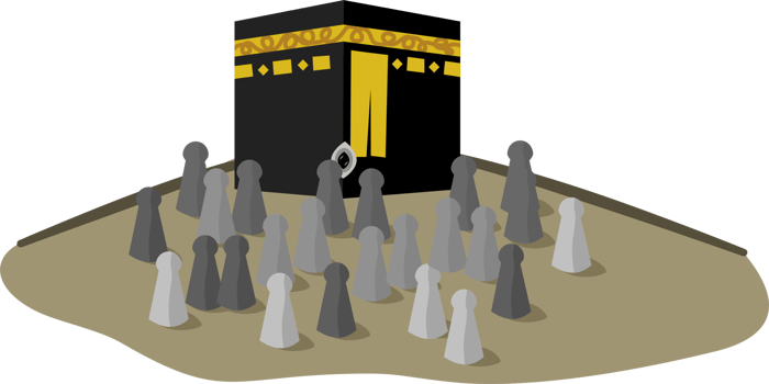 Muslim pilgrims and kaaba png
