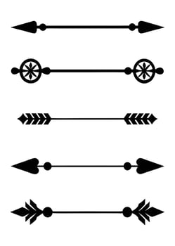 Minimal Decorative Arrow Set Boho, Tribal, and Vintage Style Collection vector