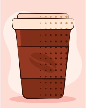 Takeaway coffee cup icon. vector