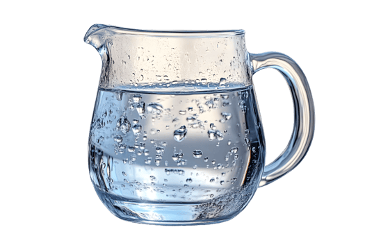 Glass Pitcher of Sparkling Water Refreshing Drink Cool Beverage Crystal Clear Liquid png