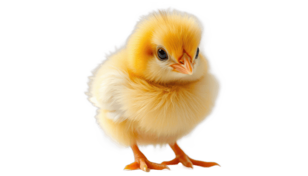 Fluffy Yellow Baby Chick On Transparent Background png