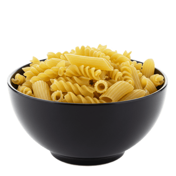 Bowl of raw pasta showcasing ingredients for delicious homemade png