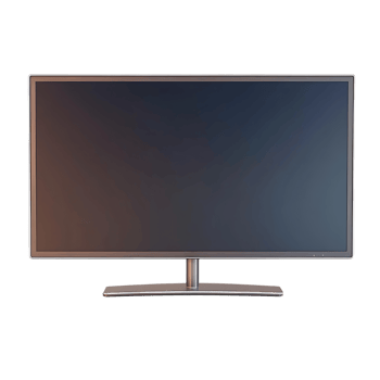 Modern flat-screen television set against a neutral backdrop. png