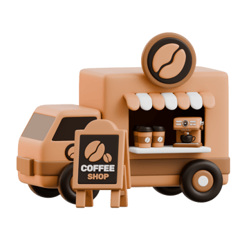Coffee Shop 3D Illustration 3D Coffee Icon png