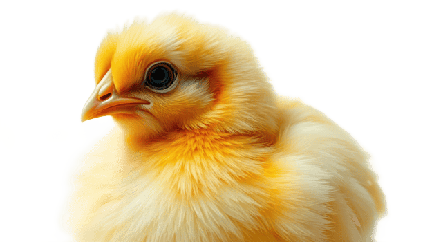 Close Up Of A Fluffy Yellow Baby Chick On Transparent Background png