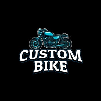 Custom bike logo for motorcycle modification workshop vector