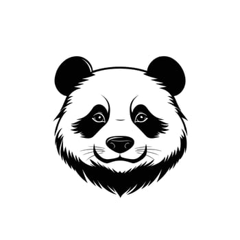 Panda bear with a smile on its face vector