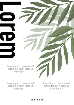 Floral design with modern typography vector