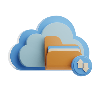 Cloud Storage Icon with Folder png