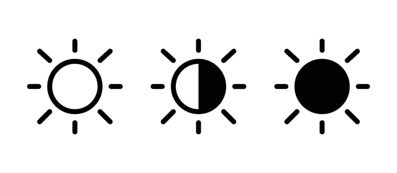 Adjust Contrast Set Level Icon vector
