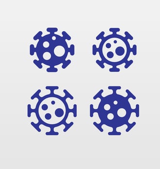 Virus icon in line style vector