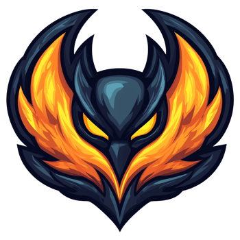 Illustration - Fiery Phoenix Emblem, Bird Logo, Esports Mascot png