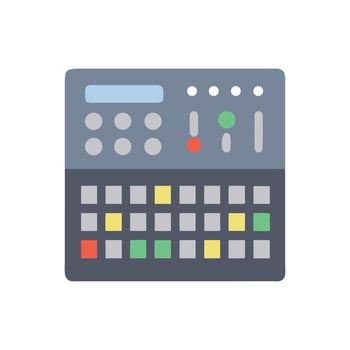 illustration of an isolated modern drum machine vector
