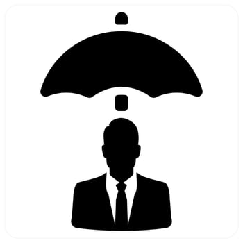 Individual Insurance icon concept in black color vector