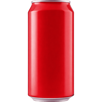Glossy Red Aluminum Soda Can png