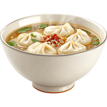 Bowl of Dumpling Soup png