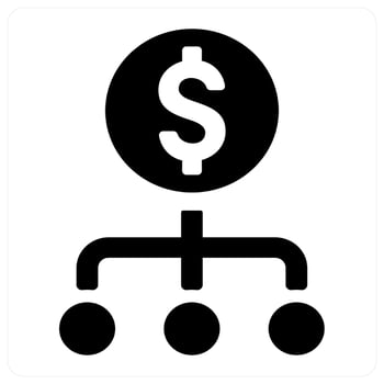 refinance icon concept in black color vector