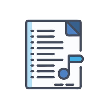 Digital Document Icon List, Information, Paper, and Note vector