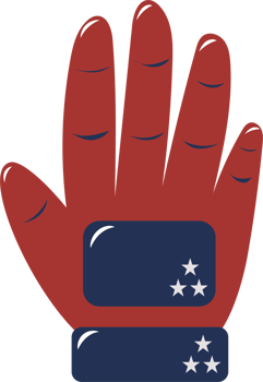 Illustration of a Stylized Gloved Hand png