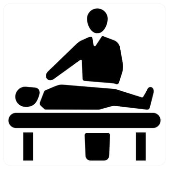 patient visitor and doctor icon concept in black color vector