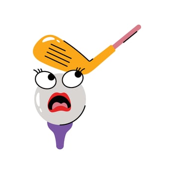 Golf Sticker. Eps 10 file vector