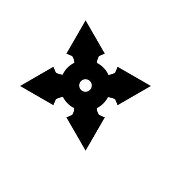 Shuriken icon. Ninja illustration sign for cut. Throwing stars symbol or logo. vector