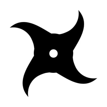Shuriken icon. Ninja illustration sign. Throwing stars symbol or logo. Cut file. vector